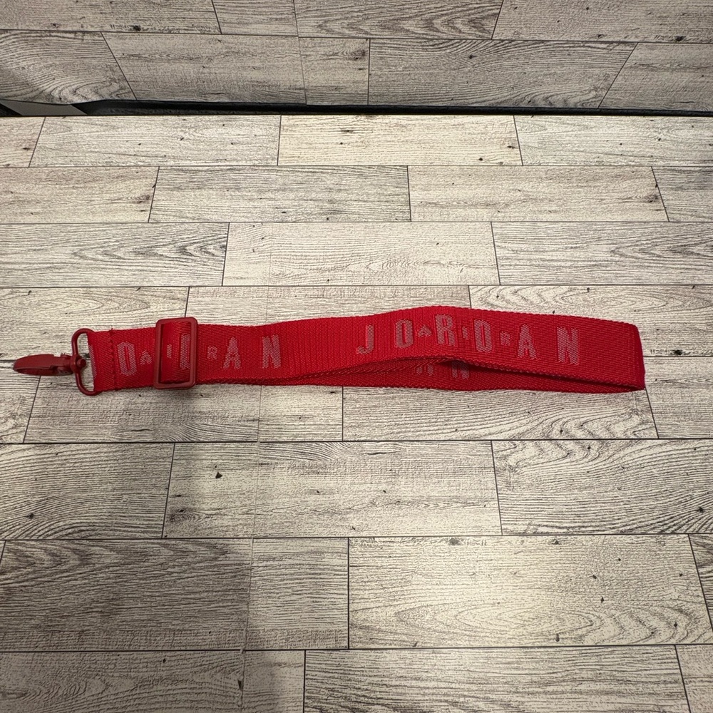 Jordan Red strap with Bold Lettering